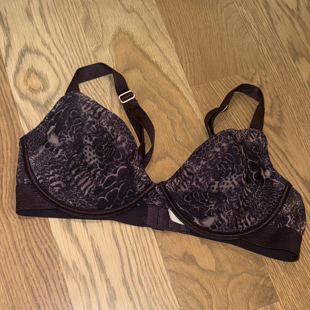 Free People Black Patterned Bra